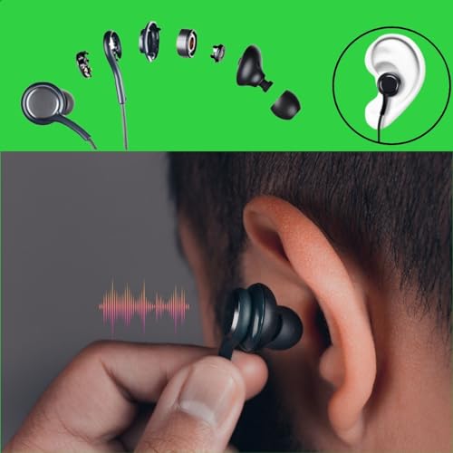 Fone de Ouvido com Fio Entrada Tipo C Som Balanceado USB-C Cabo de Tecido Antitramado,Qualidade Prem