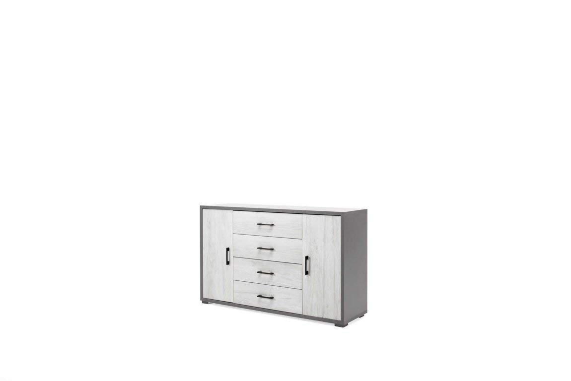Madia Vale - Mueble cajonera de melamina con 2 puertas