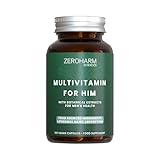 ZEROHARM Multivitamin für Männer – Pflanzliche Formel mit den Vitaminen A, B, C, D3, Eisen und Magnesium – Liposomale Absorption – Hergestellt aus echten Lebensmittelzutaten – 120 Stück (1er-Packung)