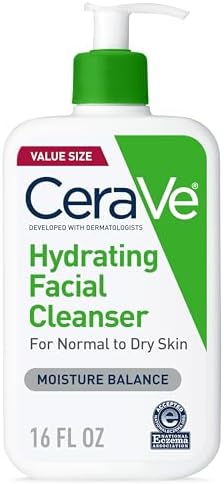 CeraVe Hydrating Face Wash | 16 Ounce | Daily Facial Cleanser for Dry Skin | Fragrance-Free, 473.2 ml (Pack of 1) (SDT74W)