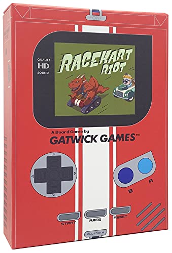 Gatwick Games Racekart Riot - Your Favorite Racing Video Games Turned Into Board Games, Great Addition To Your Family Games And Games For Adults, 2-4 Players (Red) #TOP8