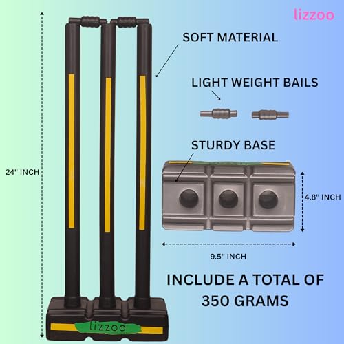 Image of Cricket Kit Full Size | Cricket Kit for Kids 5-10 Years Full Kit | Cricket Set and Bat Kit Toy for Boys Girls | Outdoor Sports Gift (Plastic Scoop Bat, Blue, 5-10 Years)