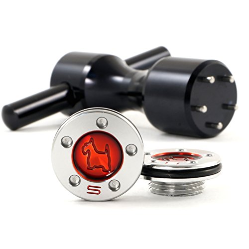 19th Hole Custom Shop 2 of 5g Red Weights Wrench for Scotty Cameron Fastback, Squareback and Roundback Putters, Scottie Dog (Black)