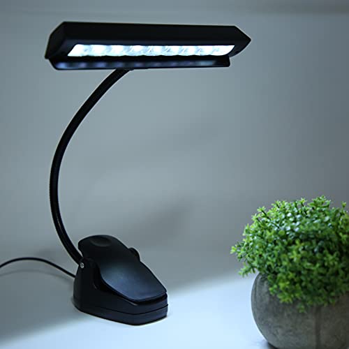 Clip On Music Stand Light, 9 LED Professional Musician 9 LED Book Lamp Musician Lamp para Piano Orch