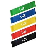 Resistance Bands Set of 5 Exercise Bands Fitness Bands for Home, Booty Bands, Workout Bands for Stre