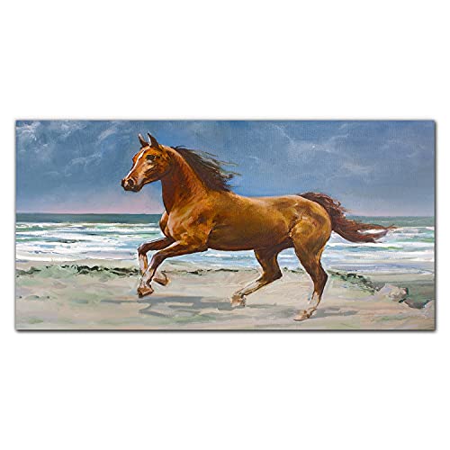 Décoration d'intérieur tableau en verre acrylique 100x50cm vagues mer plage