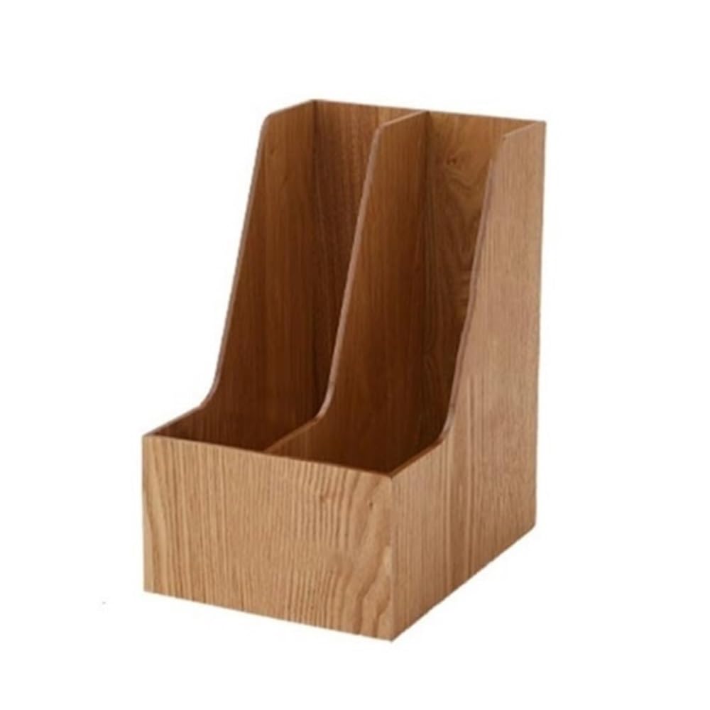 Portadocumenti Organizzatore di file da scrivania con scomparti verticali for carta, riviste, letteratura, documenti(Natural,S)