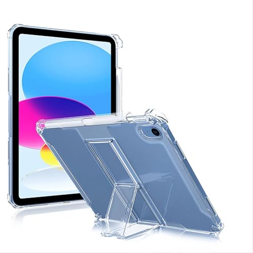 GIOPUEY Funda para iPad Mini 4/Mini 5, Carcasa Trasera de TPU Suave Case con Soporte, Cubierta Delgada, Protección con Airbag   Transparente