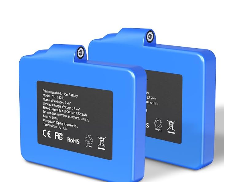 iHood Rechargeable 7.4V 2200MAH Batteries for Battery Heated Gloves Socks (2pcs Included)