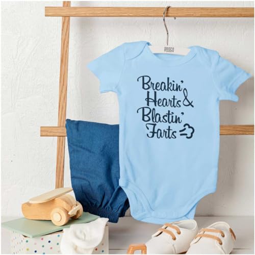Image of Breakin Hearts Blastin Funny Silly Baby Romper Boys or Girls