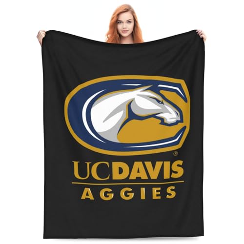 Uc Davis Aggies University Logo Ultra-Soft Micro Fleece Blanket Soft Comfortable Flannel Blanket-40 X30