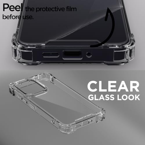 Image of Outlouders Back Cover for Oppo Reno 13 5G Clear Transparent PC + TPU Bumper Case with Raised Edges for Shockproof Protection (Transparent)
