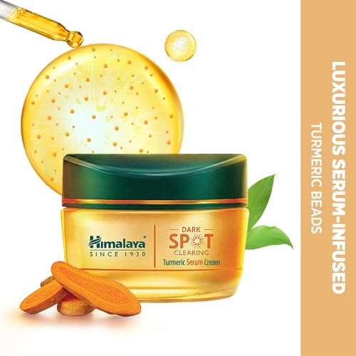 Image of Himalaya Turmeric Serum Cream | Niacinamide + Glycolic Acid + Vitamin E | Clears dark spots for glowing skin in 1 week | 50gm