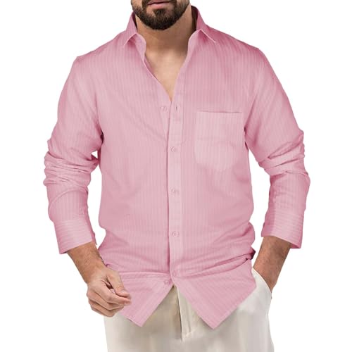 Chemise à manches longues coupe droite rayée chic et confortable