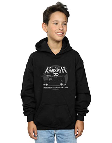 Marvel Boys The Punisher Battle Van Hoodie Black 7-8 Years