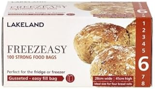 Lakeland Freezeasy Food Freezer Bags, Gusseted, 28 x 41cm, Pack of 100