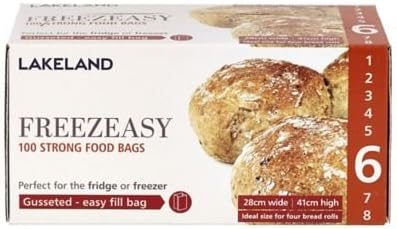 Lakeland Freezeasy Food Freezer Bags, Gusseted, 28 x 41cm, Pack of 100