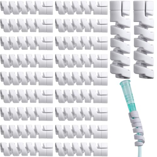 SmallCat 20 Pack Retractable Oxygen Tubing Reels for Concentrator, Cannula Accessories, Oxygen Tubing Accessories, Oxygen Concentrator Accessories for Concentrator Hose Nasal (White)