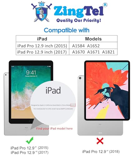 Image of Screen Guard Designed For iPad Pro 12.9 Inch (2015 1st Gen /2017 2nd Gen) Nano Fiber Tempered Glass Screen Protector Flexible, HammerProof & Shatterproof