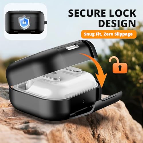 Image of ZORBES Compatible with Galaxy Buds 4 & 4 Pro, TPU Earbud Charging Case Skin Cover with Clear Window, Anti-Scratch Protective Case Cover with Clasp Ring & Cleaning Pen Kit