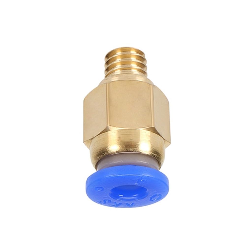 Gaojudaf Blue 3D Printer Tube Connector 2Pcs B0wden Quick Jointer, 3D Printers Parts Pneumatic Connectors, Pc4 M6 Fittings Ptfe Tube Coupler For 1.75/3Mm Pipe(Blue)