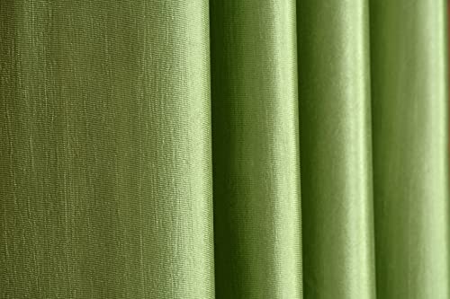 Image of DEVSANG Polyester (2 Print and 1 Solid) Grommet Curtains for Door 7 Feet Long Set of 3, Pista | Light-Filtering