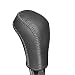EzzDo Black Genuine Leather Gear Shift Knob Cover for 2006 2007 2008 2009 2010 2011 2012 2013 Suzuki Grand Vitara / 2007 2008 2010 Suzuki SX4 Sport Automatic Come with Free "EzzDo" Logo Towel As an Gift to Clean and Upkeep the Genuine Leather Cover (Black Leather Black Thread)