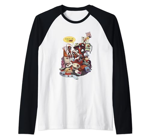 Image of Deadpool Merchandise Royalties Raglan Baseball Tee