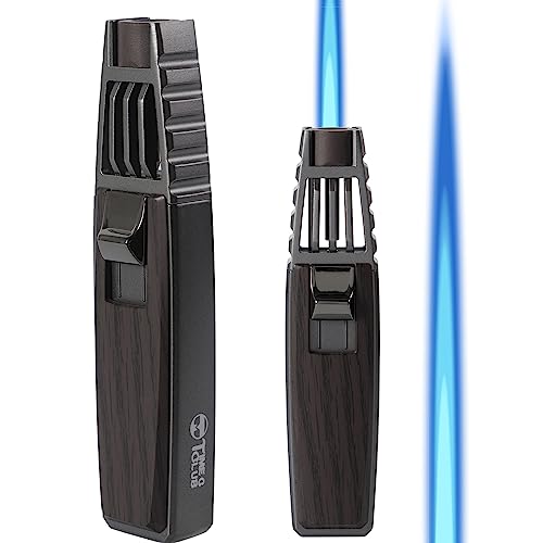 Butane Lighter Torch Rechargeable Kitchen Torch Windproof Fire Torch for Cooking Creme Brulee (Hut)