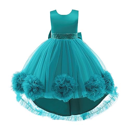 Dressy Daisy Little Girls' Special Occasion Wedding Flower Girl Dress Fancy High Low Pageant Ball Gown Size 5-6 cover