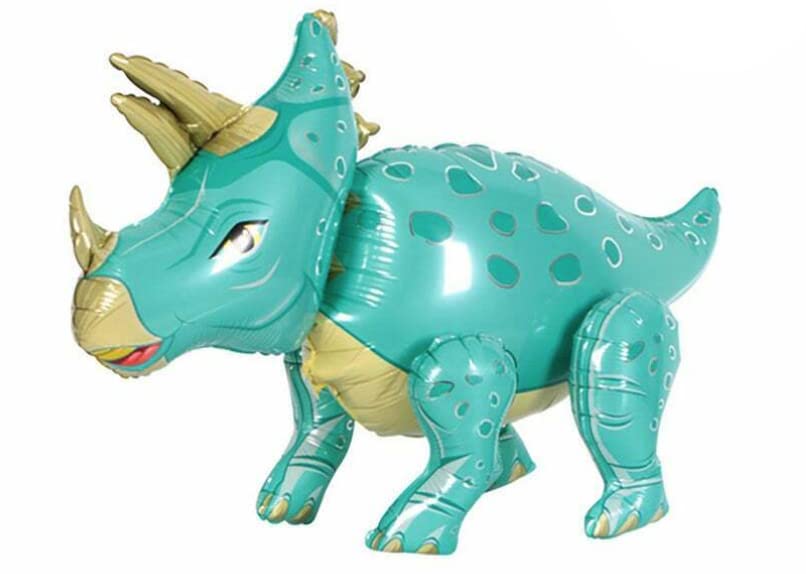 Blue Triceratops 3D Dinosaur Foil Balloon, 85cm