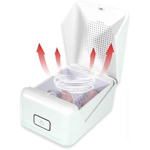 ARPTUR OTC Hearing Aid Dryer,Dehumidifier Accessory, Electric and Clean Aids,Portable and Compact,Constant Temperature 40℃,Lithium Batteries and Button Batteries,Dry Directly,Amplifiers (Black) Cover
