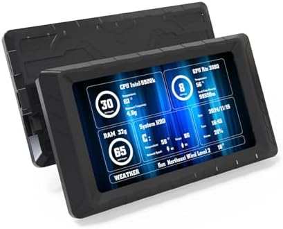 Zopsc 5 inch Secondary Computer Monitor with an 854x480 LCD Display, Suitable for PC case Temperature monitoringDIY Video Display (Black) — view 6