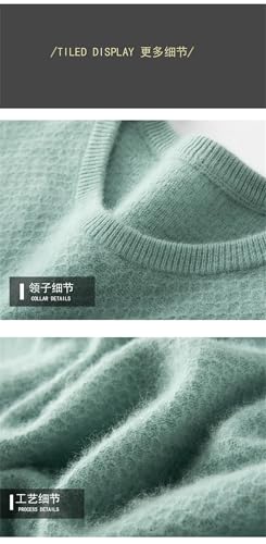 Men's Winter Cashmere Sweater O-Neck Long-Sleeved Business Casual Pullover Men's Knit Honeycomb Top2