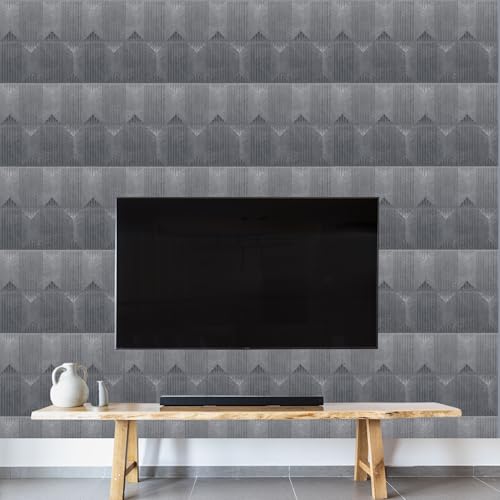 Image of Kayra Decor 3D PVC Wall Panel Artisian Design, Gray Marble Color 19.7 inch x 19.7 inch (Pack of 18) - Covers 48.51 Sq. Ft.