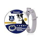 Cmonami Collar antipulgas para Perros,Collar antipulgas y antigarrapatas con 8 Meses de protección, Impermeable para Mascota Pequeño Mediano Grandes - 62cm