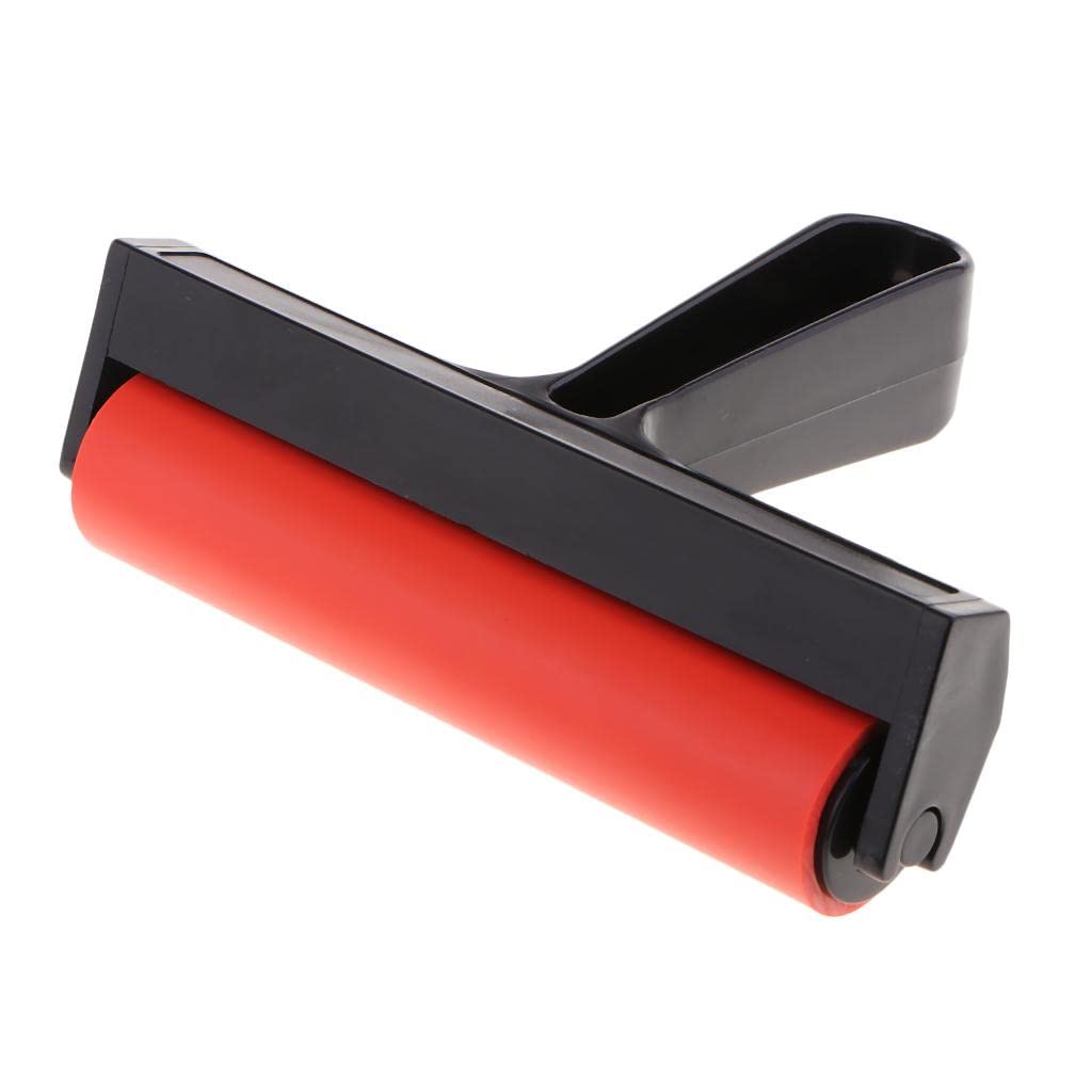 Enakshi 1x PVC Rubber Printmaking Stamping Gluing Roller Press Block Brayer 15cm-image-13