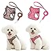 Leopard Print Vest-Style Universal Harness Set for Cats & Dogs with 1.5m Leash - Breathable Mesh Design(Rose red,XX-Small)