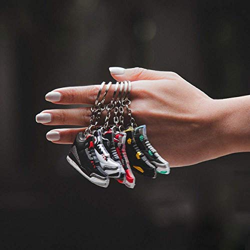 Sneaker Keychains | Retro Hypebeast Mini Basketball Shoe Keychain 3D Silicone (perfect as party favors) (20 Packs)