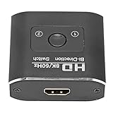 Commutateur d'interface multimédia HD, 48 Gbit/s en alliage d'aluminium haute vitesse 8 K 60 Hz répartiteur vidéo bidirectionnel stable 1 en 2 sorties pour projecteur