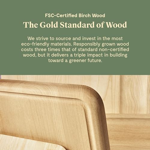 Caraway 4-Piece Cutting Board Set - Wood Cutting Board Set - Made From FSC-Certified Birch Wood - Mineral Oil & Wax Finish - 3 Sizes - Small, Medium, & Large - Storage Organizers Included - Image 7