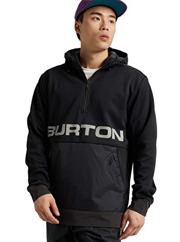 Burton Mens Crown Bonded Performance Pullover, True Black, X-Small