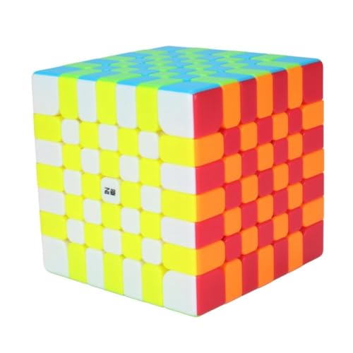 Image of QiYi Warrior 7x7 Speed Cube | Lightweight 134.5g and Compact 62.5mm Design | Stickerless Frosted Finish, Anti-Stick Grooves and High Stability 7x7x7 Puzzle
