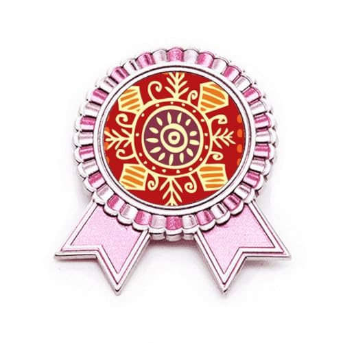 Broche Totems du Mexique rose en métal pour sublimer vos tenues bohèmes M