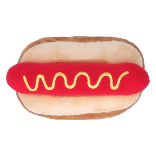 Tiiyee Plüsch Welpenspielzeug, 3D Simulation Brotform Plüschkissen Hotdog Nachahmung Brot Kopfkissen Lebensmittel Kreatives Für Kätzchen Welpen Plüschtier Spielzeug Geschenk Büro Sofa