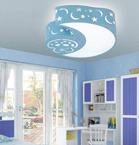 Plafonnier chambre enfant étoiles et lune bleu GZZ Deng pour illuminer leurs nuits