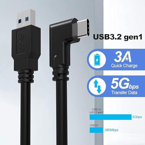 Image of New World 16FT Link Cable for Meta Oculus Quest 3,Oculus Quest 2 /Pro, High-Speed Data Transfer Charging Cord Cable, USB 3.2 A to C Charger Wire for Oculus Quest VR Headsets Gaming PC /Steam VR