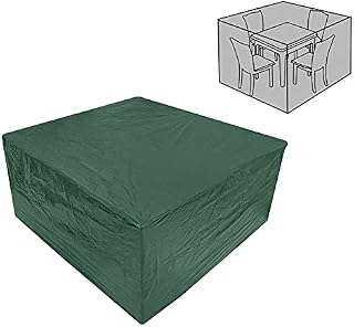 Green Bay Garden Furniture Covers, Anti-UV, Waterproof Outdoor Patio Furniture Set Square Table Cover for Patio Table Chairs Sofa Green(120 x 120 x 74cm)