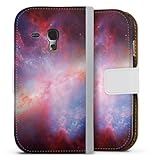  DeinDesign Etui Compatible avec Samsung Galaxy S3 Mini Etui Folio Etui magnetique Space Galaxie Lumière