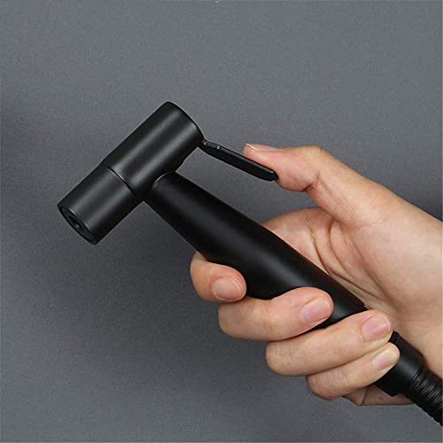 Kit bidet de toilette et douchette wc noire mat avec robinet double commande